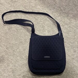 Vera Bradley Quilted Black Messenger Bag